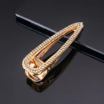 Hair Clip For Women Girls Snap Crystal Hair Stick Rhinestone Hairpin Waterdrop Square Hair Styling Accessories