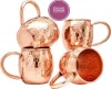 Hammered Moscow Mule Mugs (FDA Certified) (100% Solid Copper)