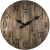 Import Handmade Oversized Retro Rustic Decorative Big Wooden hand silent Vintage Large Wall Clock from China