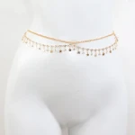 handmade star pendant waist decoration  beach bikini double layer tassel waist chain