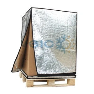 Heat reflective thermal insulation pallet cover, aluminum foil bubble / EPE / foil woven insulated material
