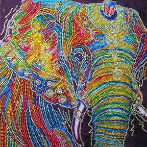 HELLOYEE Full Square/Round Drill &quot;Color elephant&quot; Embroidery Cross Stitch 5D DIY Diamond Painting