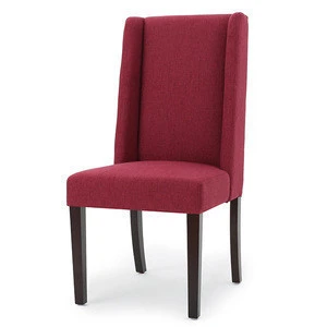 High back red restaurant chairs modern dining chairs