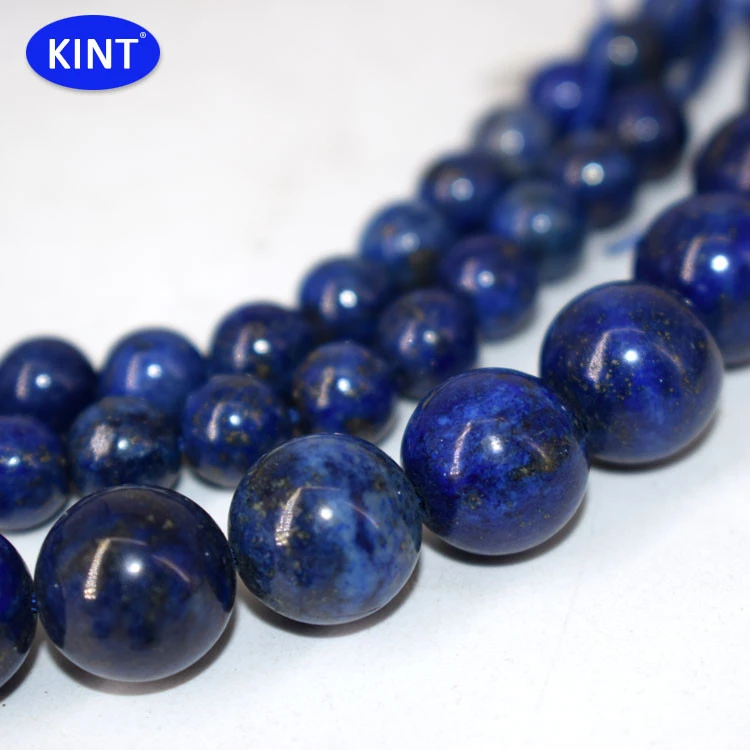 High-end custom lapis lazuli loose crystal beads semi-finished products suitable for DIY handmade bracelet necklace accessories