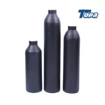 High pressure aluminum bottles of various sizes