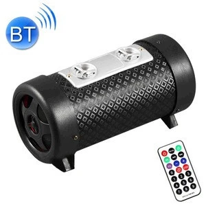 High Quality 4 inch Round Shape Stereo Motorcycle/Car/Household Subwoofer, Built-in Blutoth, Support TF Card & U Disk Reader
