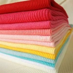 High quality cheap knitting cotton 2x2 rib cuff t-shirt collar fabrics
