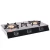 Import high quality down inlet air Piezo Ignition blue flame tempered glass three burner cooktops gas stove for Home kitchen from China