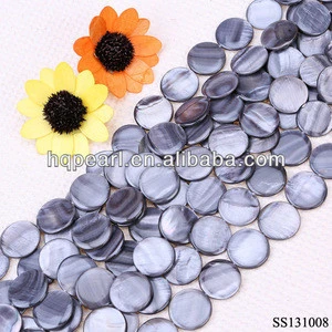 High quality flat round shell beads