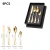 Import High Quality Gold Cutlery Set Spoon And Fork Set Cutlery Dinnerware Stainless Steel Cutlery Set from China