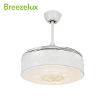 High quality Minimalist innovative 110V emergency invisible blade 42 inch white large giant ceiling fan