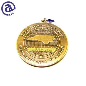 High Quality OEM Design Alloy Casted Type Marathon Competition Use Custom Sports Bronze Award Medal