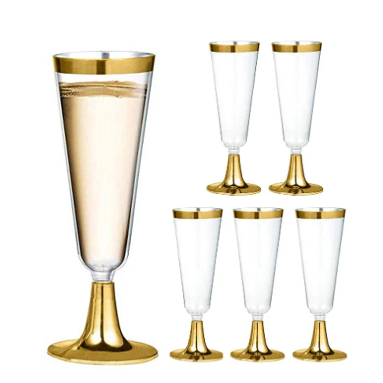 High Quality Plastic Disposable Wedding Party Cocktail Cups Champagne Flute
