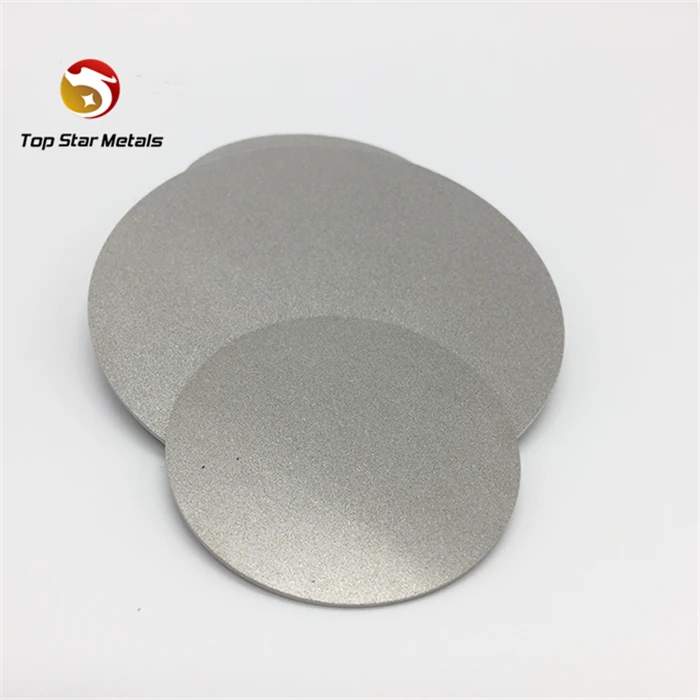 High quality pure titanium metal sintered porous filter disc/plate