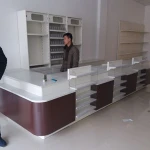 High quality store checkout counter wooden cash counter for sale