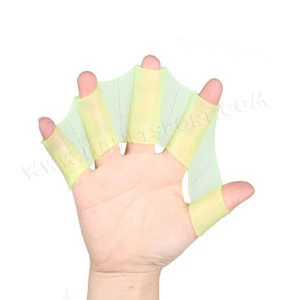 High Quality Wholesale Price Pool Training Use Silicone Swim Hand Fins 3 colors Paddling Gloves