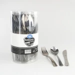 High quality wholesale ps cheap plastic disposable black flatware