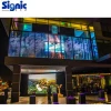 High resolution led video HD image 1R1G1B  led transparent glass advertising screen