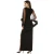 Import High slit women&#x27;s black sequined evening dress long from China