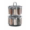 HLS1012 Double-Layers Black Spice Jars New Design Plastic Spice Racks