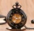 Import Hollow Gold Manual Wind mechanical Silver Key Chain mechanical Retro Black pocket watch from China