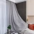 Import Home decorative 2 panels curtain set grey linen look sheer curtain, semitransparent voile window curtains from China
