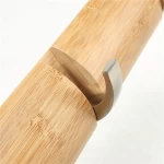 Home Decorative Wall Coat Hanger Retractable Solid Hook Floating 5 Hook Bamboo Wall Mounted Coat Racks
