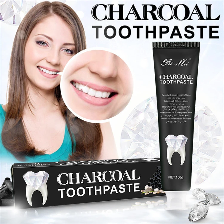 Home Family Teeth Whitening Top Brand Biological Zero Waste Bamboo Charcoal Toothpaste Without Fluoride