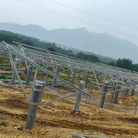 Home Solar Panel Mounting Structure Steel Photovoltaic Bracket for Ground Mounting System Solar Power Installation