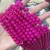 Import hot pink glass beads round 8mm for jewelry making beaded bracelet jewelry from China
