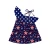 Import Hot Sale America Flag Print Frog Design Off Shoulder String Tie Stars And Stripes Little Kids Baby Girls Dress from China