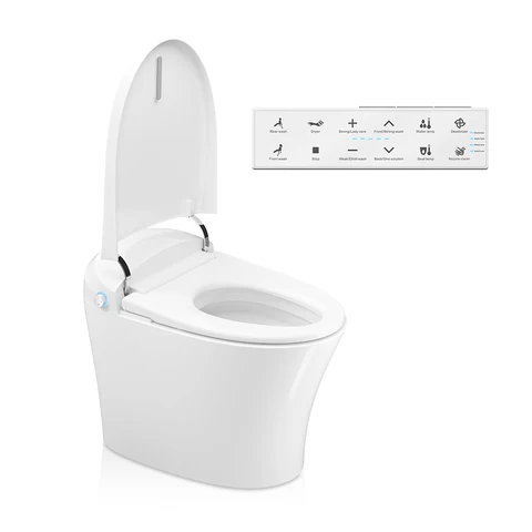 Hot sale Auto flip open lid Dual flush save water foot sensor open seat cUPC luxury smart bidet toilet