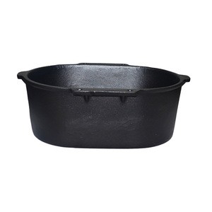 hot sale cast iron bake pan eco-friendly size 37cm easy cook green food bakeware pan cookware set
