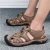 Import hot sale Cowhide leather sandals summer beach shoes for men from China