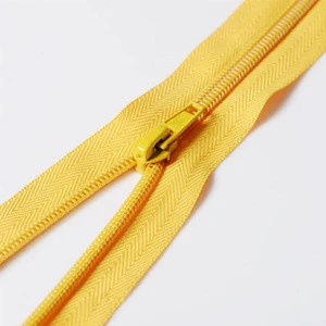 hot sale custom nylon zipper in rolls long chain waterproof zipper for lace tape home textile
