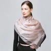 Hot sale fashion floral scarf shawl comfortable soft luxury silk scarf shawl women