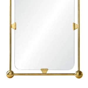 Hot sale living room furniture stainless steel gold frame design decorative wall mirror