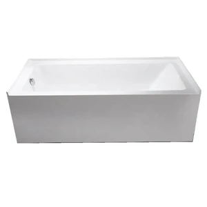 Hot sale new model wholesale low price large corner rectangular bath tub acrylic single skirt soaking bathtub