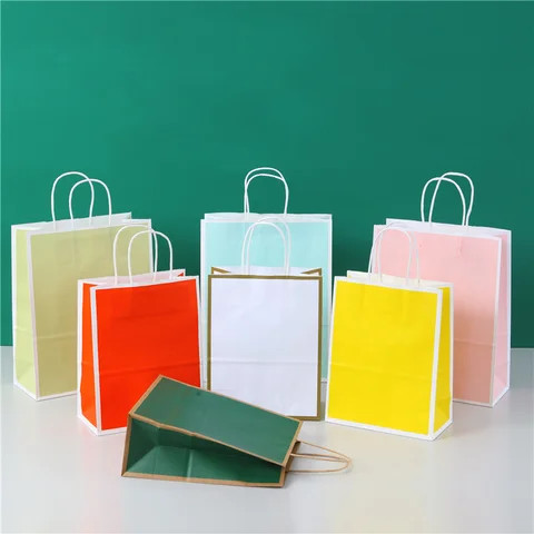 Hot Sale Paper Bags Wholesale Custom Your Own Logo Eco-friendly Fast Food Take Away Brown Kraft Paper Bag