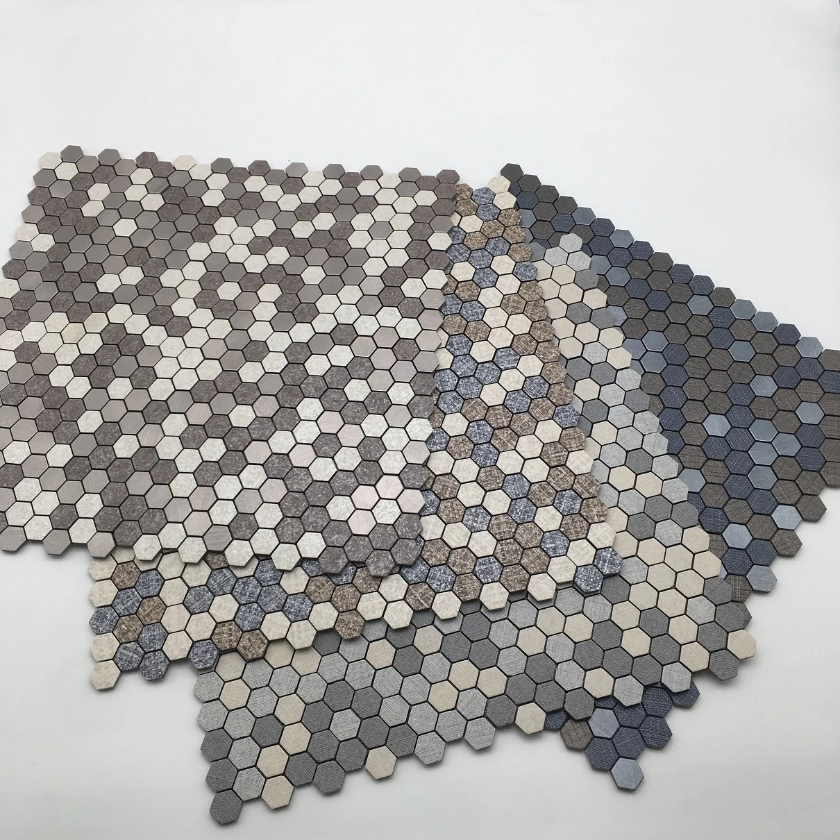 Hot sale Peel and stick gold mosaic tile Hexagon tile for Kitchen Backsplash tile