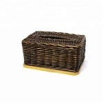 Hot sale wicker napkin box wood crafts