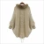 Import Hot Sale Women Winter Fur Shawl Jacket Bat Sleeves Knitted Coat from China