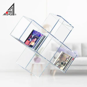 Hot Sell Best Clear Acrylic Tabletop Display CD DVD Storage Rack
