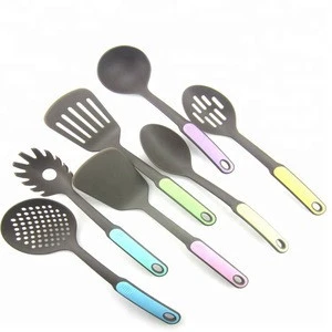 Hot Sell Colorful Nylon Cooking Tools Kitchen Utensil Set of 7 Pieces