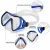 Import Hot sell in Amazon adult silicone diving mask &amp; snorkels set adult diving glasses water proof lenses full face diving masks from China