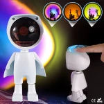 Hot Sell New Rainbow Projection Lamp Sun Sunset Robot Projection Lamp USB Room Colorful Decoration Night Light