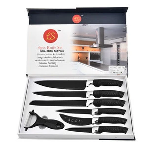 Hot selling 7pcs stainless steel non-stick coating kitchen knife set