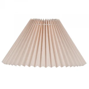 Hot selling round PVC+fabric lampshade hardback pleated lamp shades for table and pendant lamps