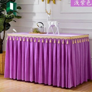 hotsale event use modern design pleated table skirt