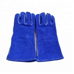 Huarui Welding Glove Blue Double Layers Cowhide Safety Glove Working Glove